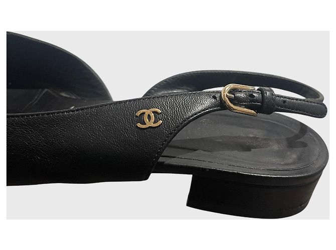 Slingback Chanel schwarz T.39 - Ansicht 7