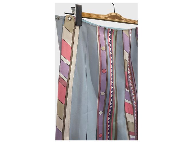 Gonna Emilio Pucci Blu con Motivo a Righe - vista 5