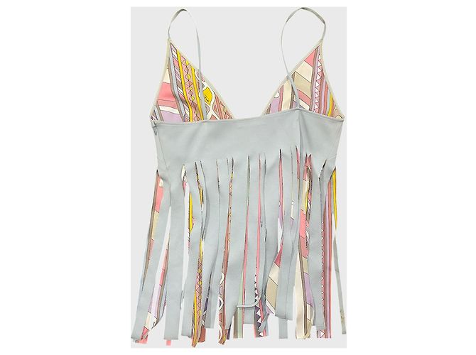 Emilio Pucci Blaues Polyester Top mit Cut-Out und Trägern - Ansicht 2