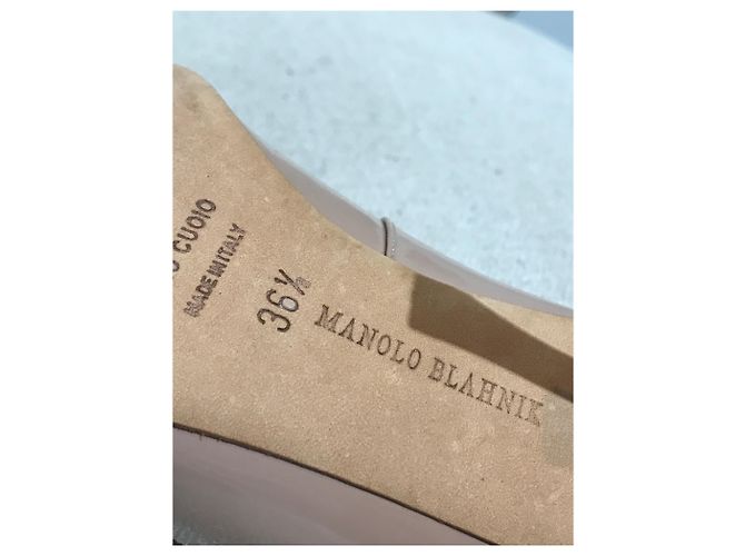 Décolleté Manolo Blahnik beige T.36,5 - vista 5