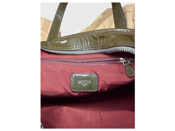 Loewe Handtasche aus Lackleder Khaki - Ansicht 12