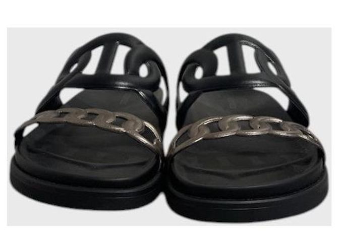 Sandali Hermès Extra T.37 Nero - vista 2