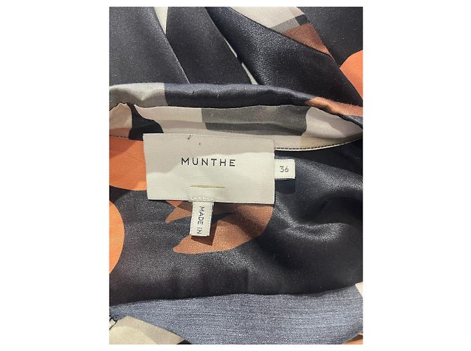Autre Marque Blusa Munthe de viscose e seda padrões geométricos preto - vista 4