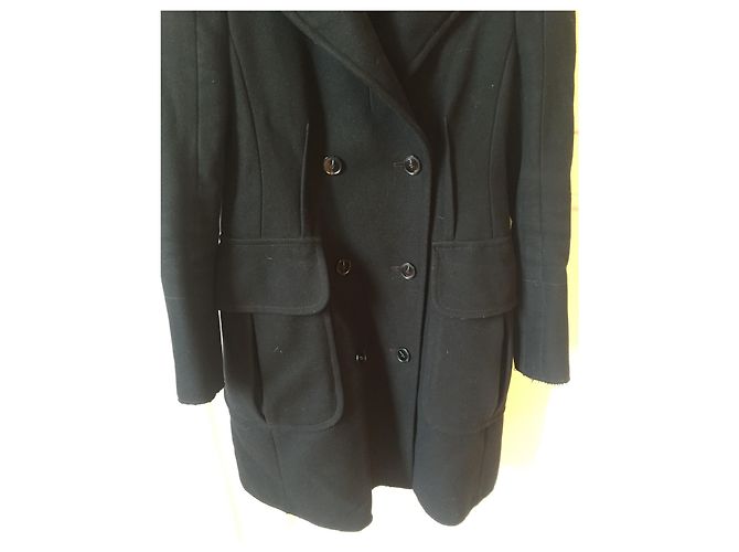 Abrigo Carven Negro T.36 - vista 3