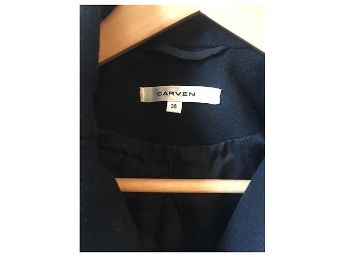 Abrigo Carven Negro T.36 - vista 4