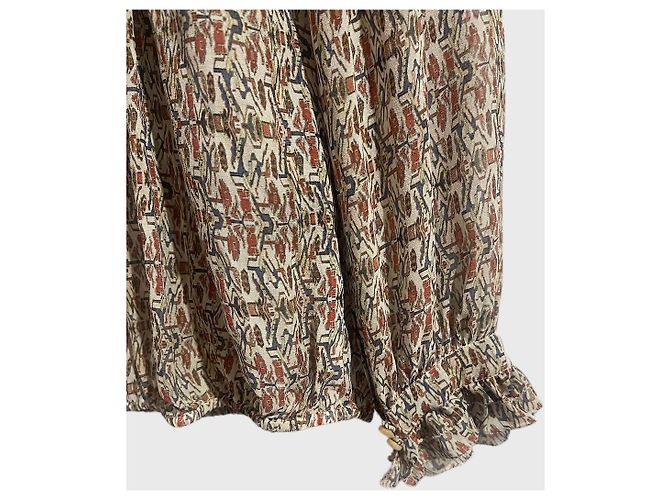 Isabel Marant bedruckte Bluse T.40 Beige - Ansicht 3