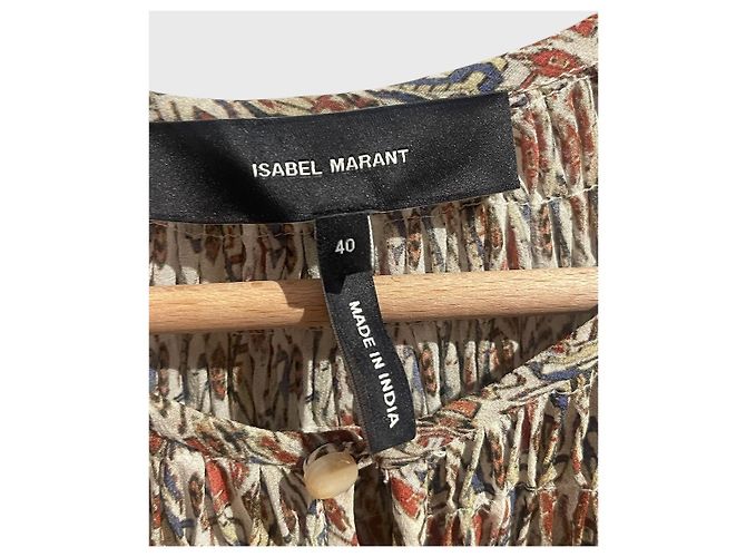 Isabel Marant bedruckte Bluse T.40 Beige - Ansicht 4