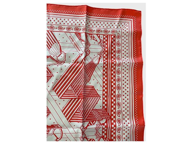 Foulard Hermès Bandana Zig Zag Arancione - vista 3
