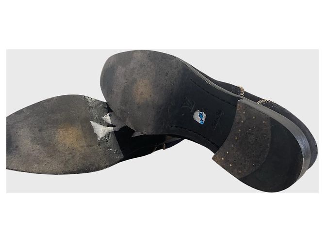 Derby Louis Vuitton nere T.37,5 Nero - vista 5