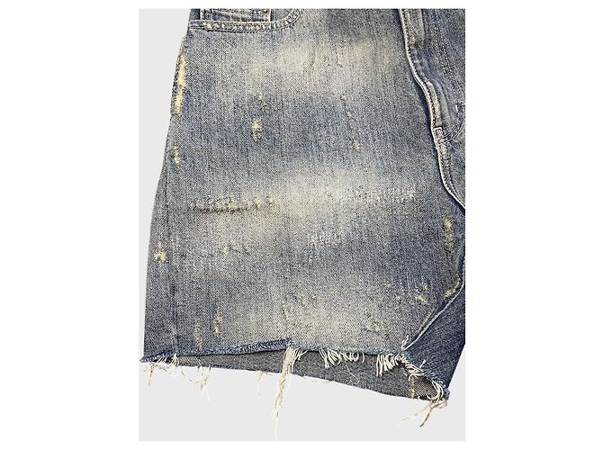 Autre Marque Short Saint Laurent in denim T.38 Blu - vista 3
