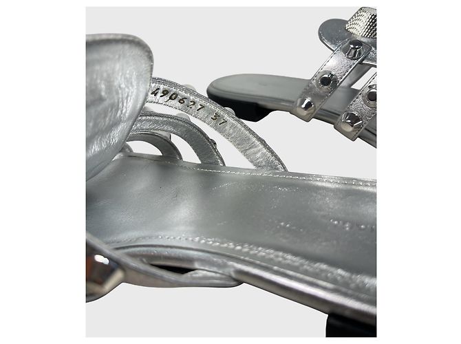 Sandali Balenciaga argento T.37 Metallico - vista 6