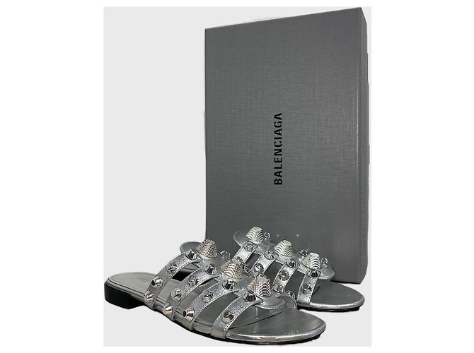 Sandali Balenciaga argento T.37 Metallico - vista 9