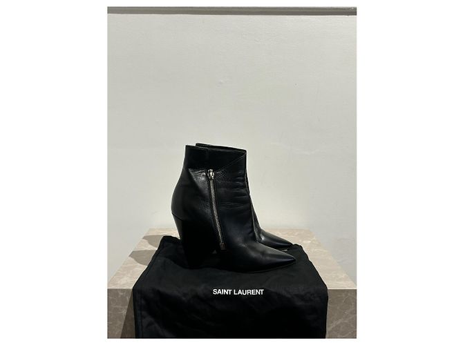 Autre Marque Stivaletti Saint Laurent zip nero T.38 - vista 11
