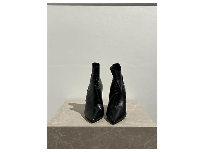Autre Marque Stivaletti Saint Laurent zip nero T.38 - vista 4