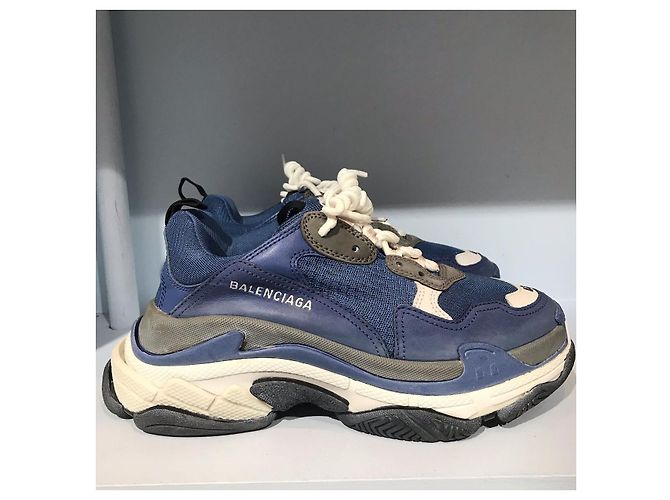 Sneakers Balenciaga Triple S T.40 Blu - vista 2