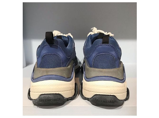 Sneakers Balenciaga Triple S T.40 Blu - vista 5