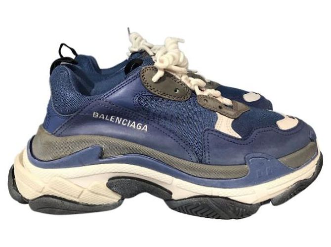Sneakers Balenciaga Triple S T.40 Blu - vista 7
