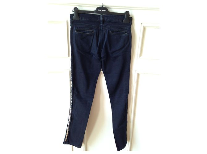 Isabel Marant Nieten-Jeans T.1 Blau - Ansicht 2
