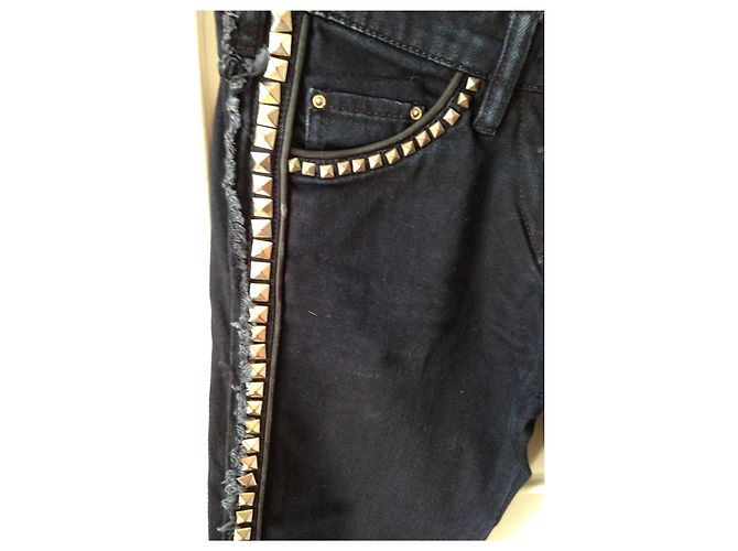 Isabel Marant Nieten-Jeans T.1 Blau - Ansicht 3
