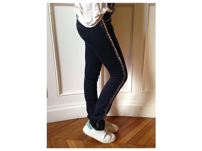 Isabel Marant Nieten-Jeans T.1 Blau - Ansicht 6