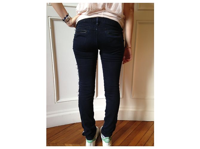 Isabel Marant Nieten-Jeans T.1 Blau - Ansicht 7