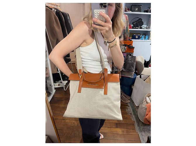 Bulgari Tasche beige Leinwand - Ansicht 2