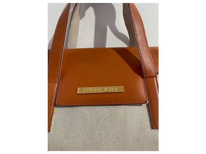 Bulgari Tasche beige Leinwand - Ansicht 4