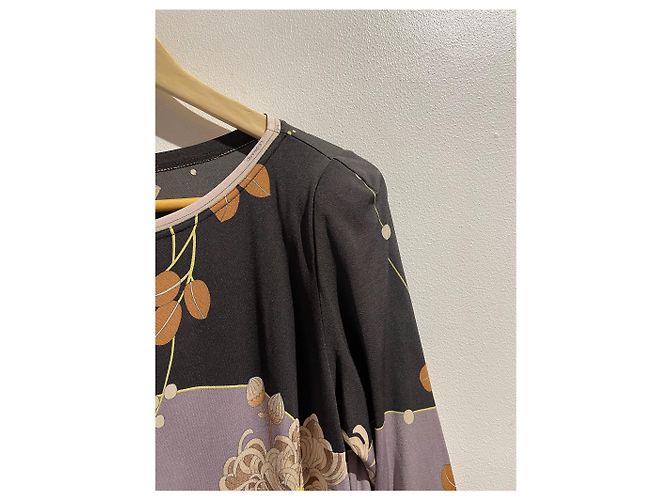 Vestido Leonard de seda estampado rosa preto e cinza Multicor - vista 7