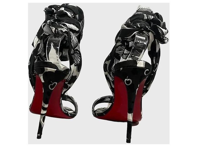 Sandali Christian Louboutin neri T.38 Nero - vista 5
