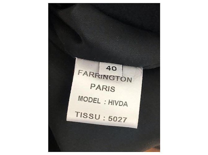 Autre Marque Farrington Mantel T.40 Schwarz - Ansicht 5