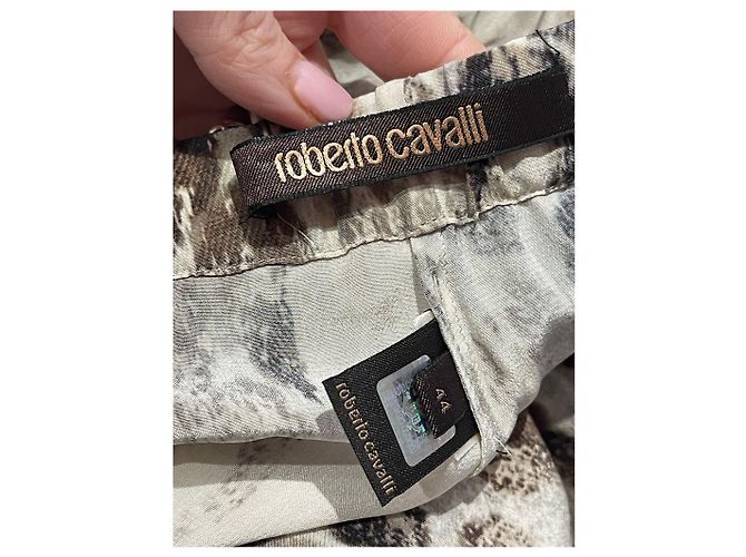 Pantalon Roberto Cavalli beige T.40 - vue 4