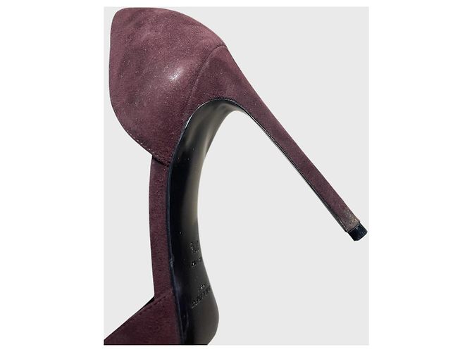 Autre Marque Décolleté Saint Laurent bordeaux T.37,5 Bordò - vista 11