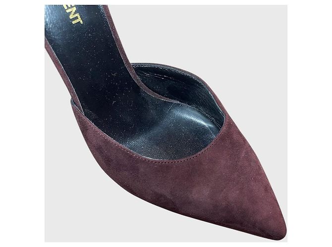 Autre Marque Décolleté Saint Laurent bordeaux T.37,5 Bordò - vista 8