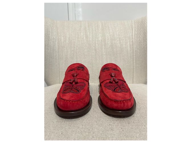 Valentino Garavani Mocassini Valentino rossi T.38,5 Rosso - vista 3