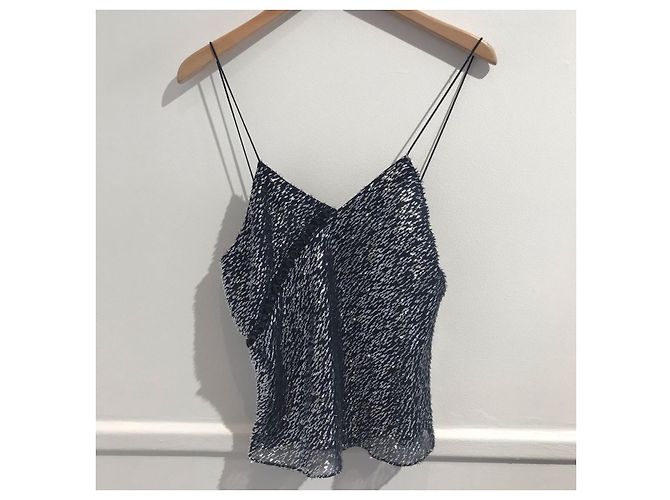 Courreges Top Courrèges Blu Navy con Paillettes Taglia 36 - vista 2