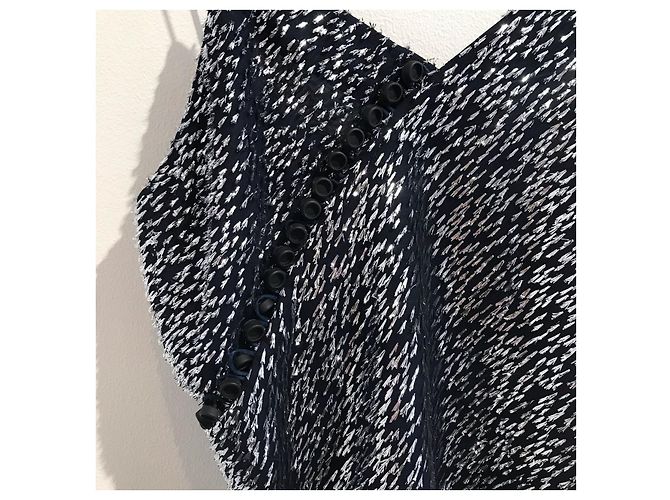 Courreges Top Courrèges Blu Navy con Paillettes Taglia 36 - vista 4