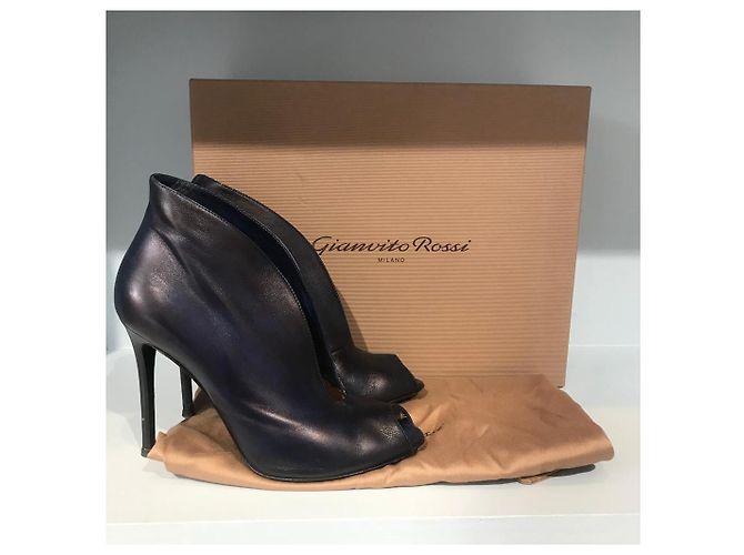 Décolleté Gianvito Rossi blu navy T.37 - vista 8