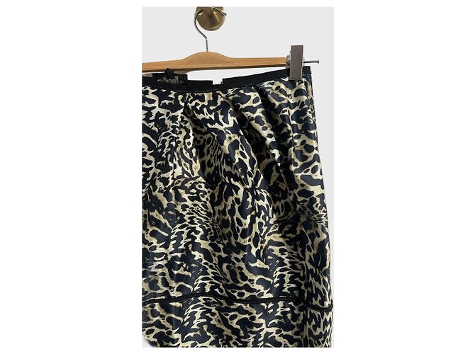 Falda Giambattista Valli leopardo T.36 Negro - vista 2
