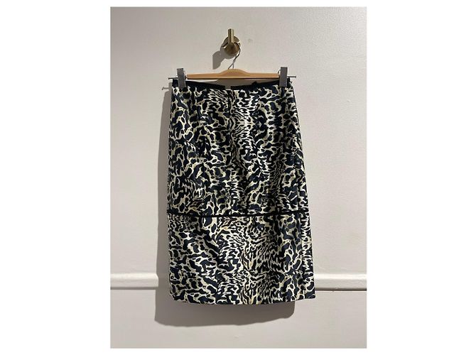 Falda Giambattista Valli leopardo T.36 Negro - vista 3