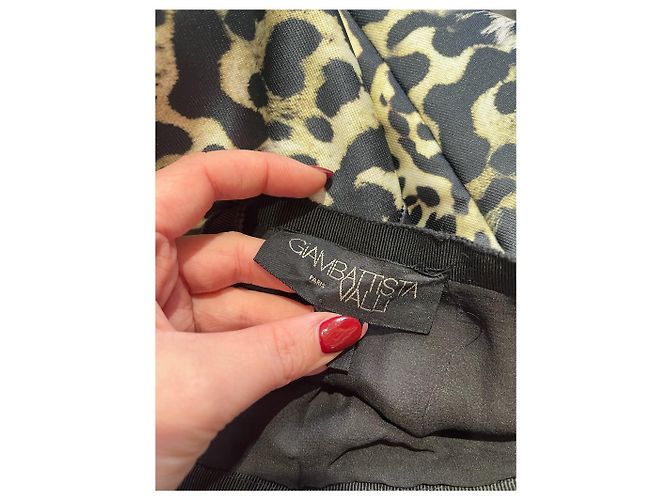 Falda Giambattista Valli leopardo T.36 Negro - vista 4