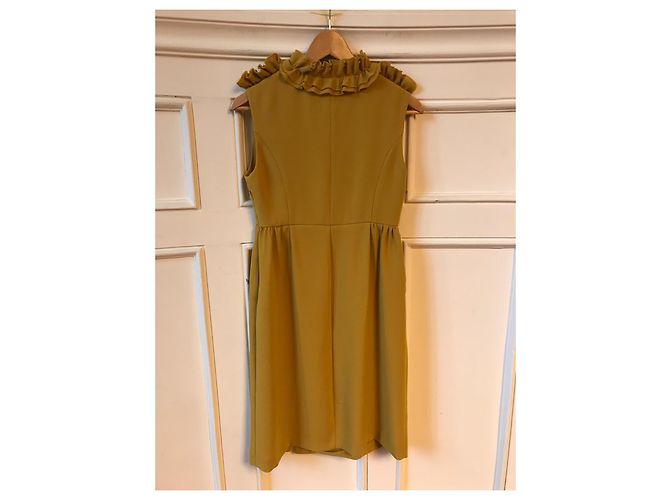 Dice Kayek Kleid in Senfgelb mit Rüschen - Ansicht 4