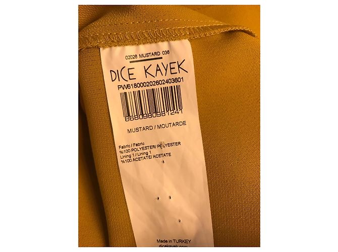 Dice Kayek Kleid in Senfgelb mit Rüschen - Ansicht 6