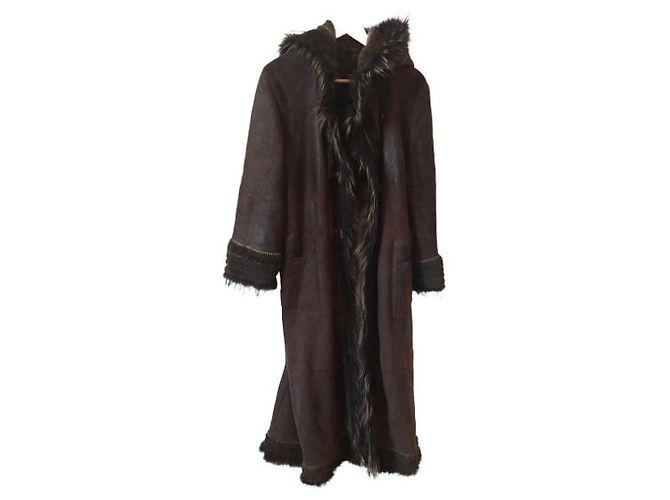 Autre Marque Brauner Shearling-Mantel T.38 - Ansicht 6