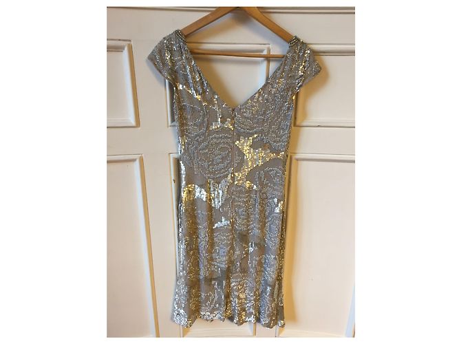 Robe Jenny Packham argent T.38 Silvery - view 3