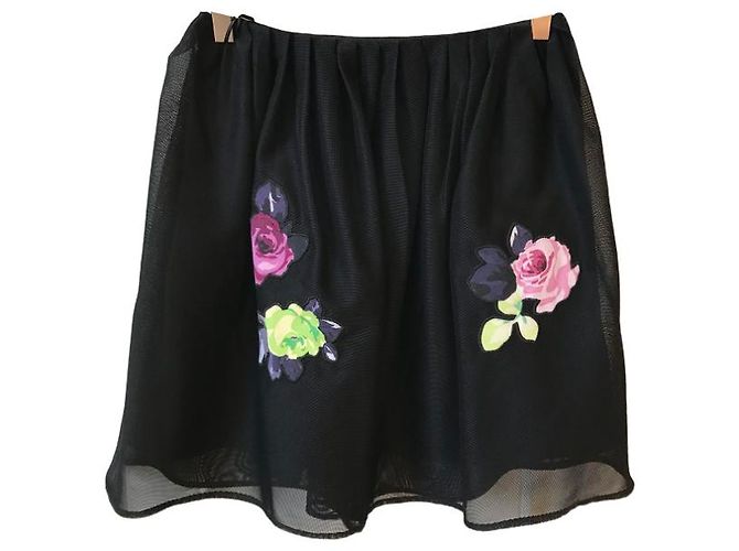Carven bestickter Rock T.S Schwarz - Ansicht 5