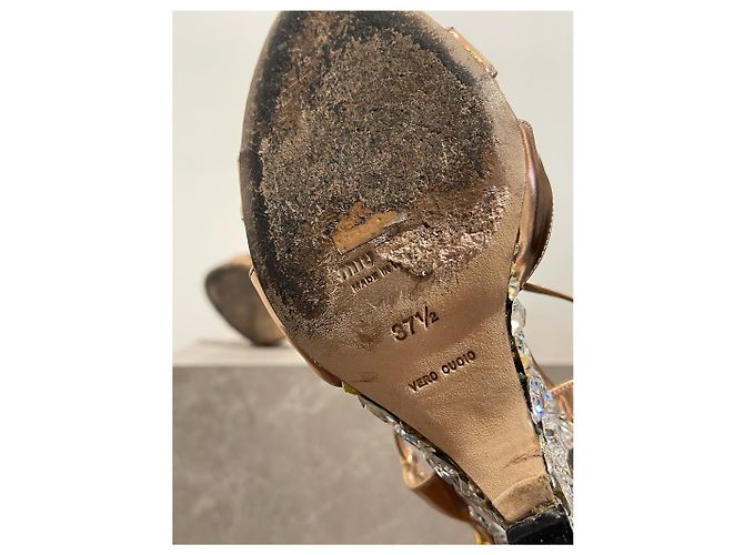 Sandali Miu Miu rosa T 37.5 - vista 10