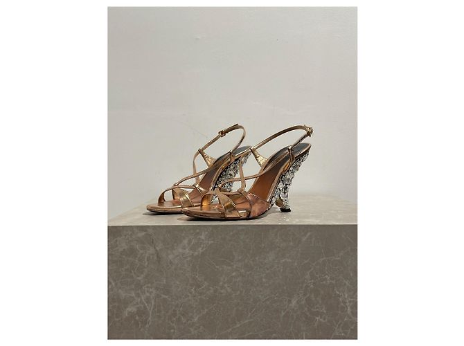 Sandali Miu Miu rosa T 37.5 - vista 3