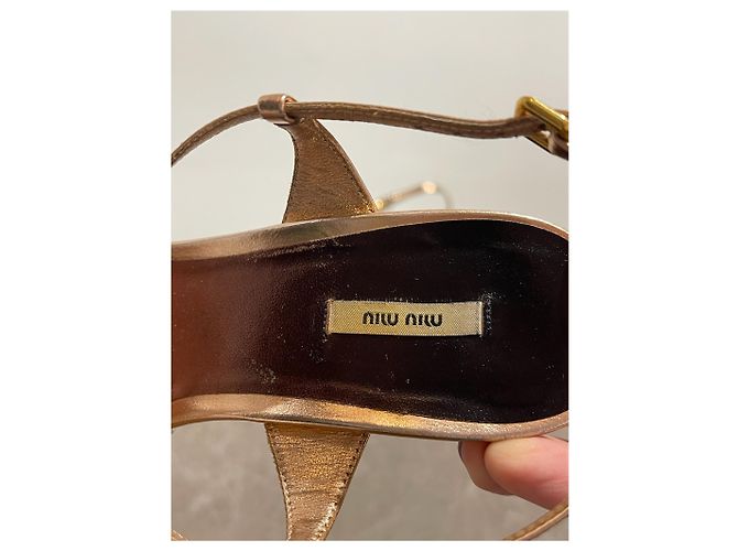 Sandali Miu Miu rosa T 37.5 - vista 9