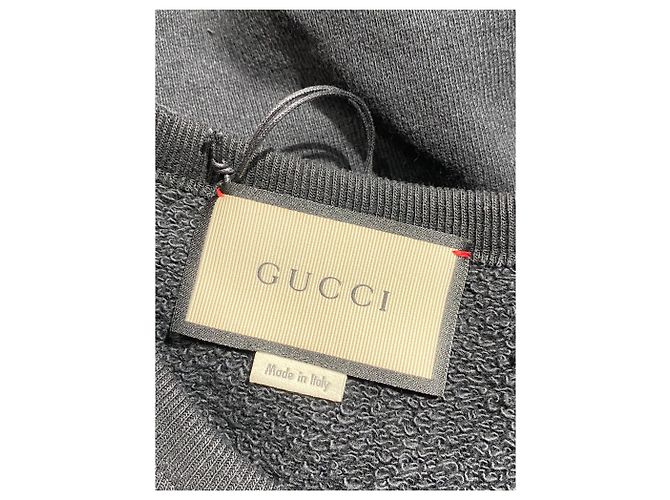 Sweatshirt Gucci preto de algodão com logo - vista 4
