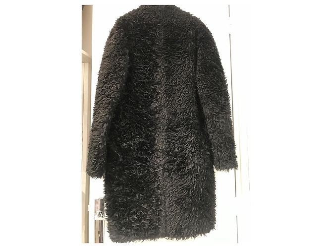 Abrigo Balenciaga Shearling T.36 Negro - vista 3
